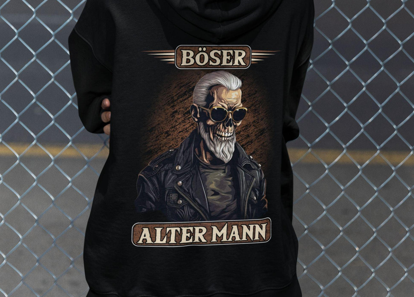 Böser alter Mann III - Backprint Hoodie - Totally Wasted