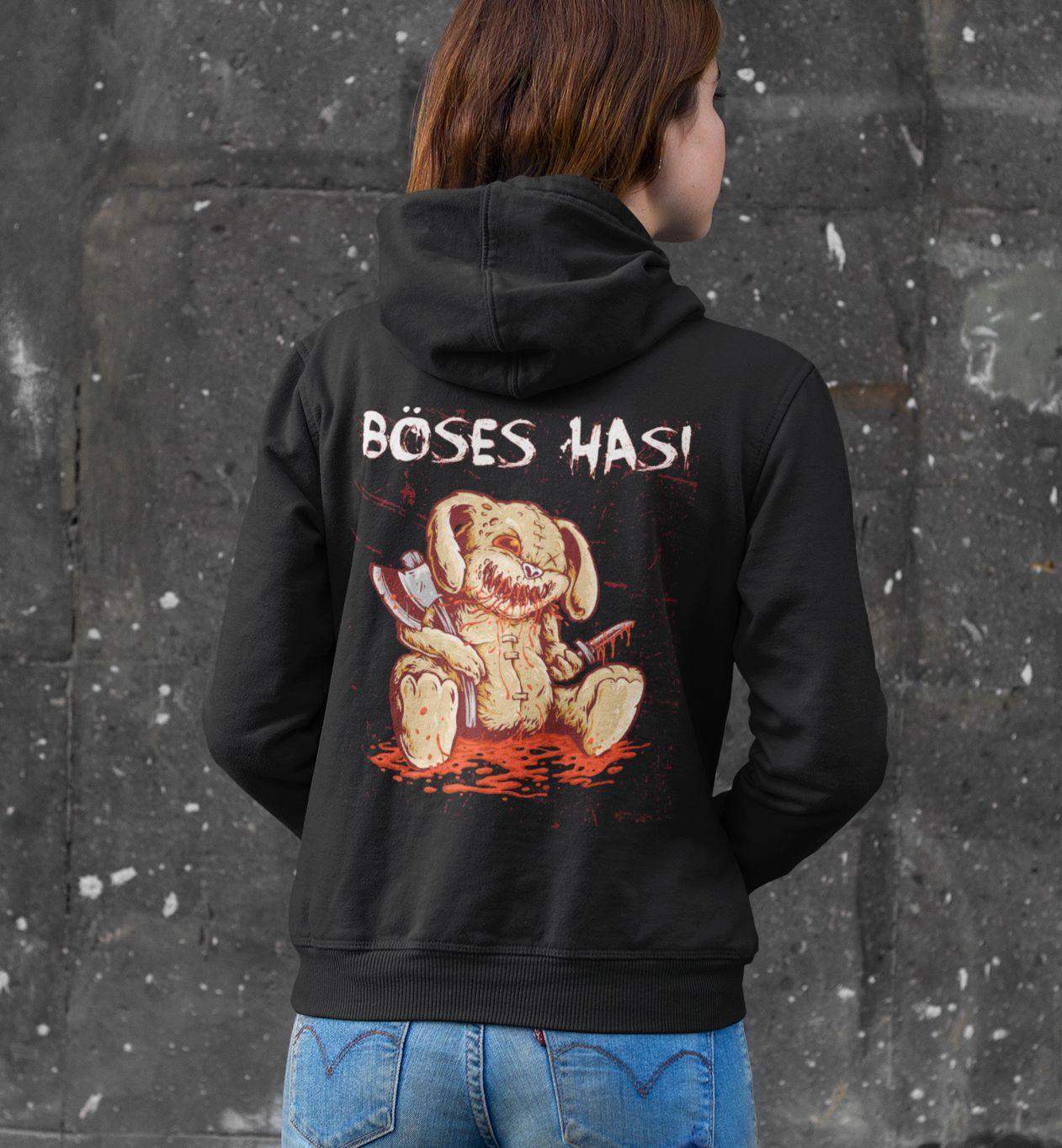 Böses Hasi - Backprint Hoodie - Totally Wasted