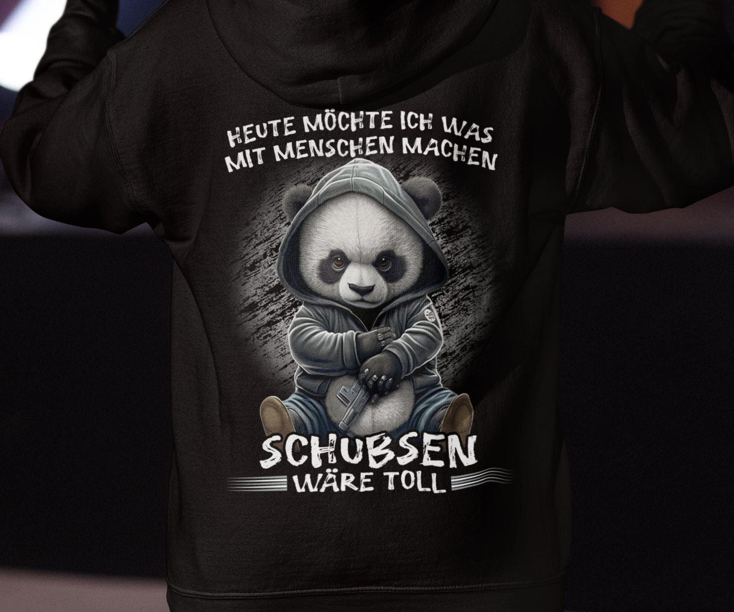Heute möchte ich was mit Menschen machen..II - Backprint Hoodie - Totally Wasted