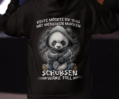 Heute möchte ich was mit Menschen machen..II - Backprint Hoodie - Totally Wasted