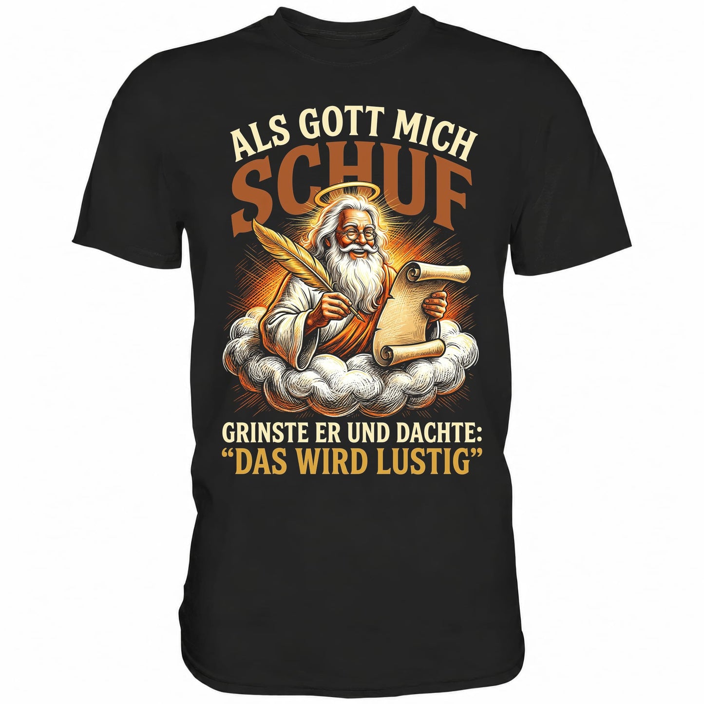 Schwarzes T-Shirt mit sarkastischem Geburtstags Spruch