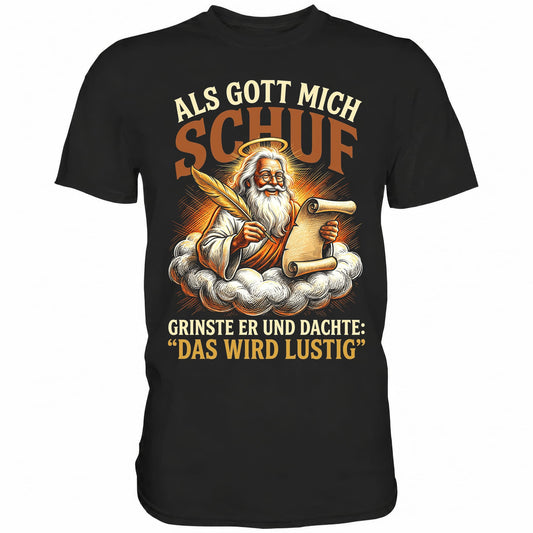 Schwarzes T-Shirt mit sarkastischem Geburtstags Spruch