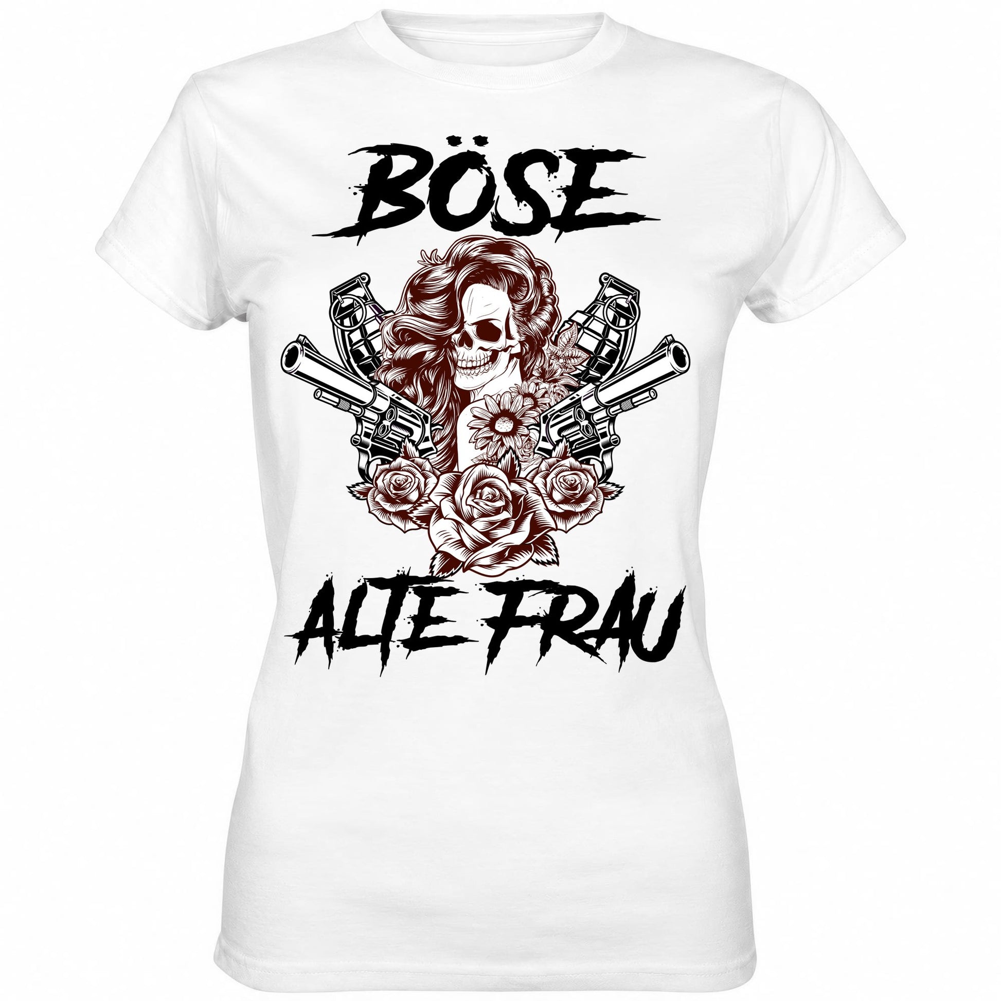 Böse alte Frau weiß - Ladies Shirt - Totally Wasted