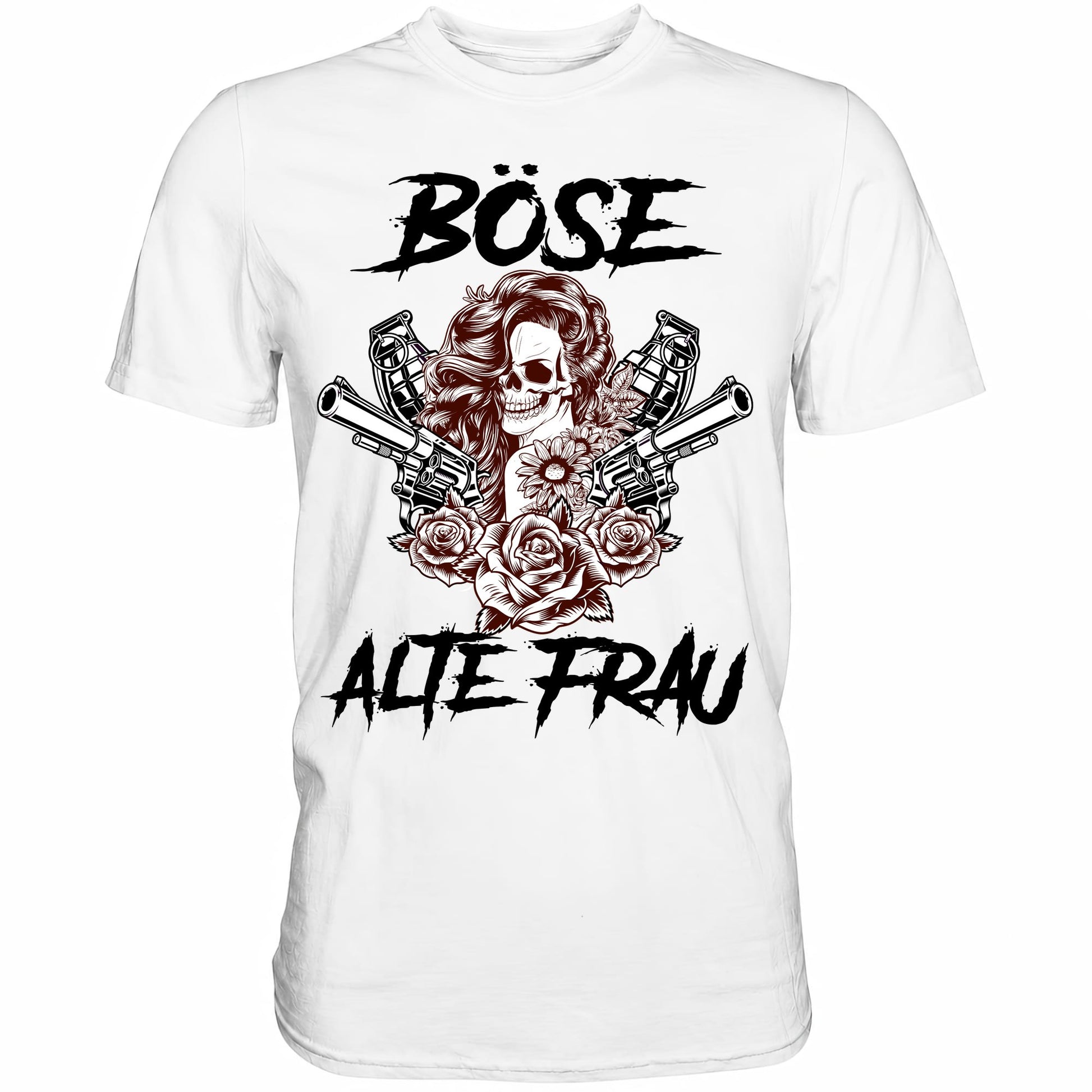 Böse alte Frau weiß - Shirt - Totally Wasted