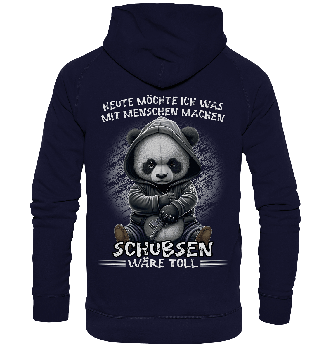 Heute möchte ich was mit Menschen machen..II - Backprint Hoodie - Totally Wasted