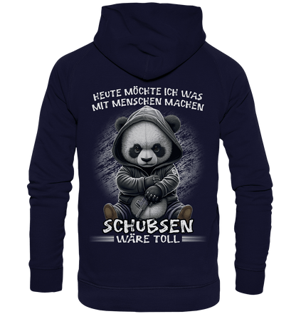 Heute möchte ich was mit Menschen machen..II - Backprint Hoodie - Totally Wasted