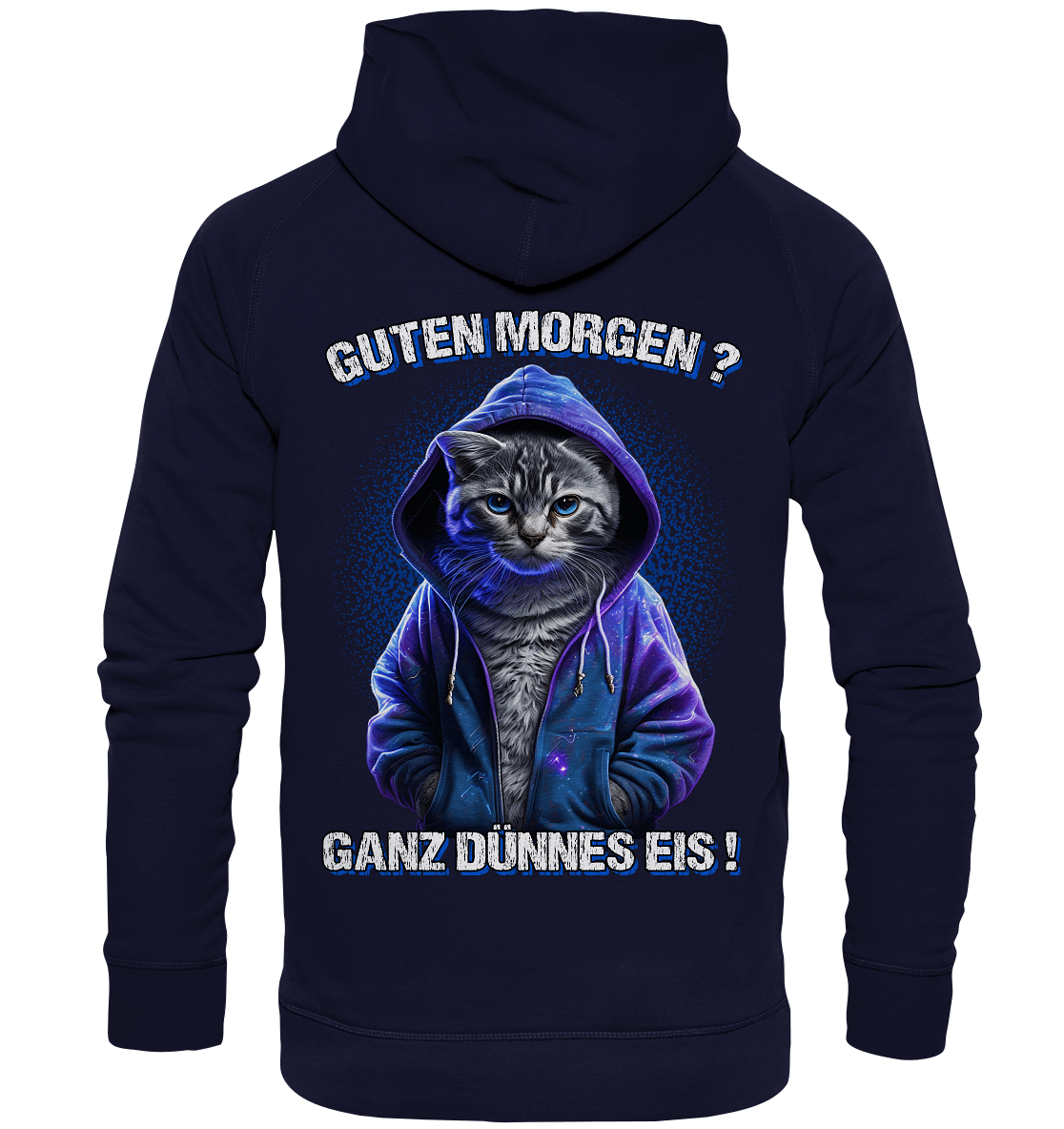 Guten Morgen? Ganz dünnes Eis! - Backprint Hoodie - Totally Wasted