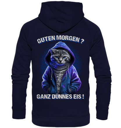 Guten Morgen? Ganz dünnes Eis! - Backprint Hoodie - Totally Wasted