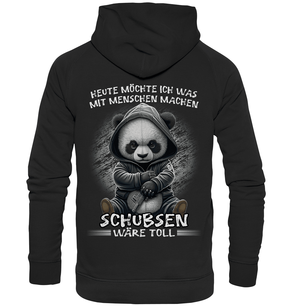 Heute möchte ich was mit Menschen machen..II - Backprint Hoodie - Totally Wasted