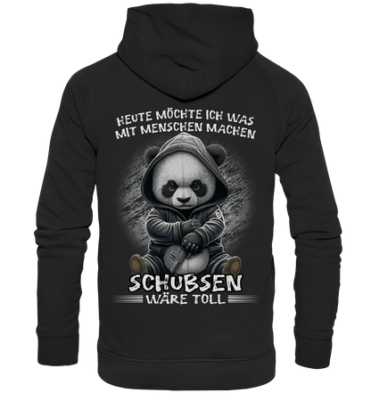 Heute möchte ich was mit Menschen machen..II - Backprint Hoodie - Totally Wasted