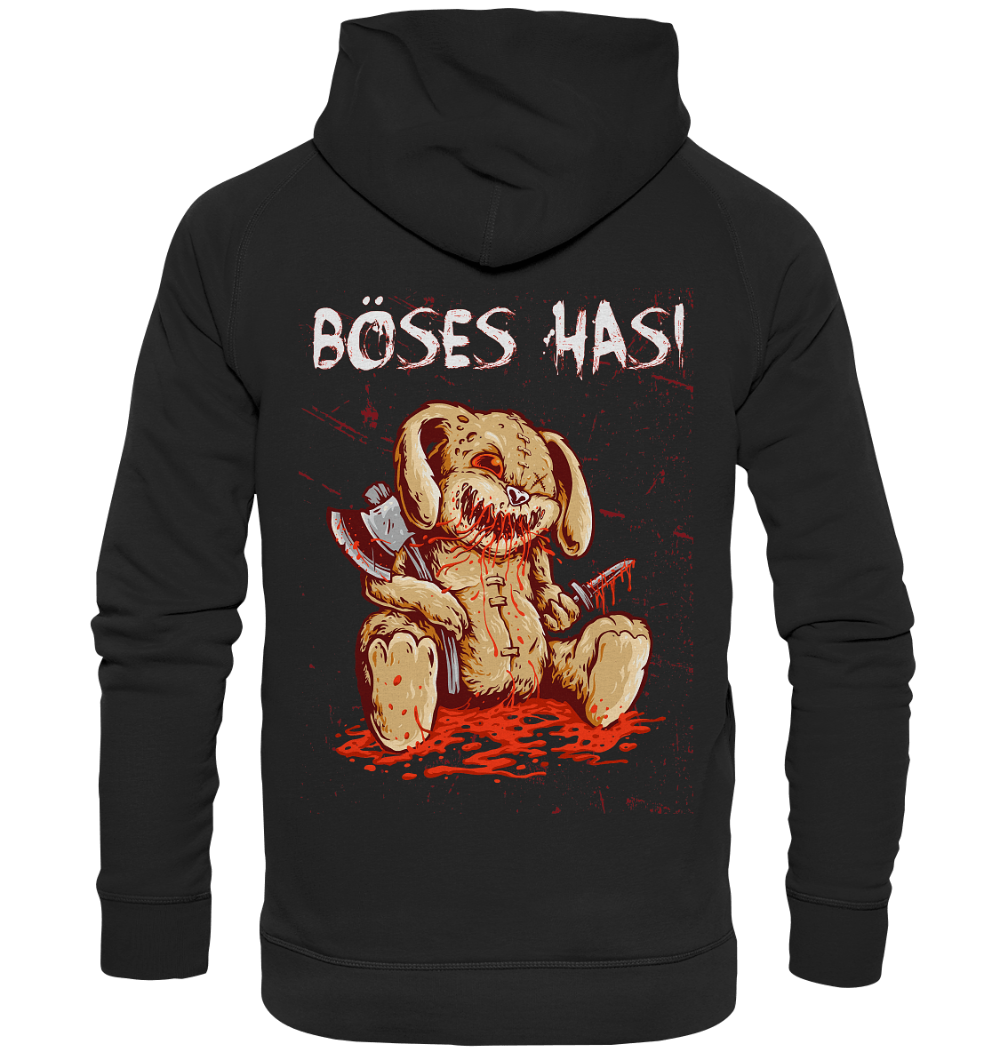 Böses Hasi - Backprint Hoodie - Totally Wasted