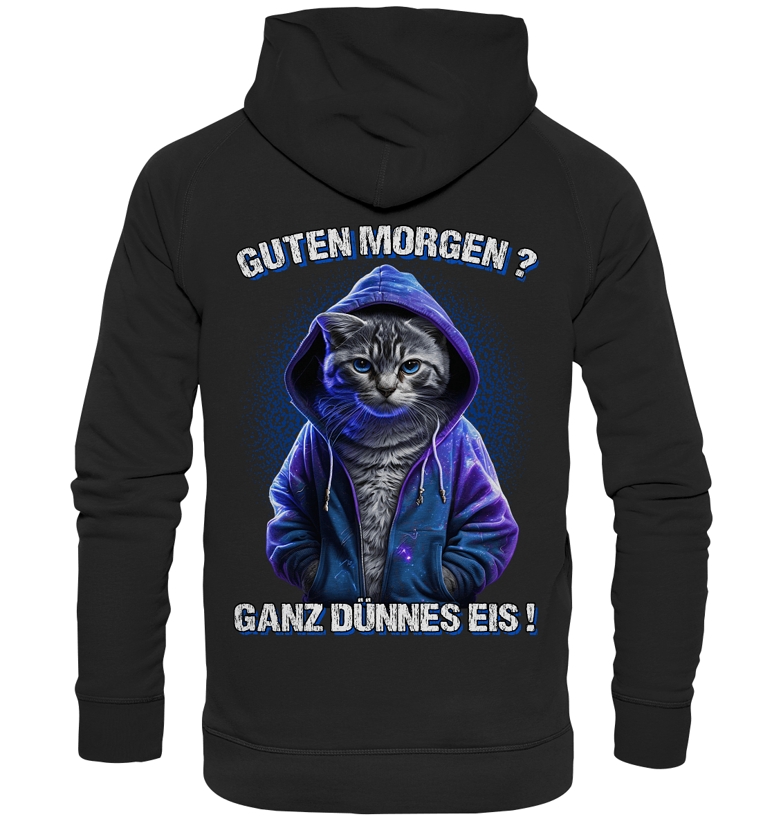 Guten Morgen? Ganz dünnes Eis! - Backprint Hoodie - Totally Wasted