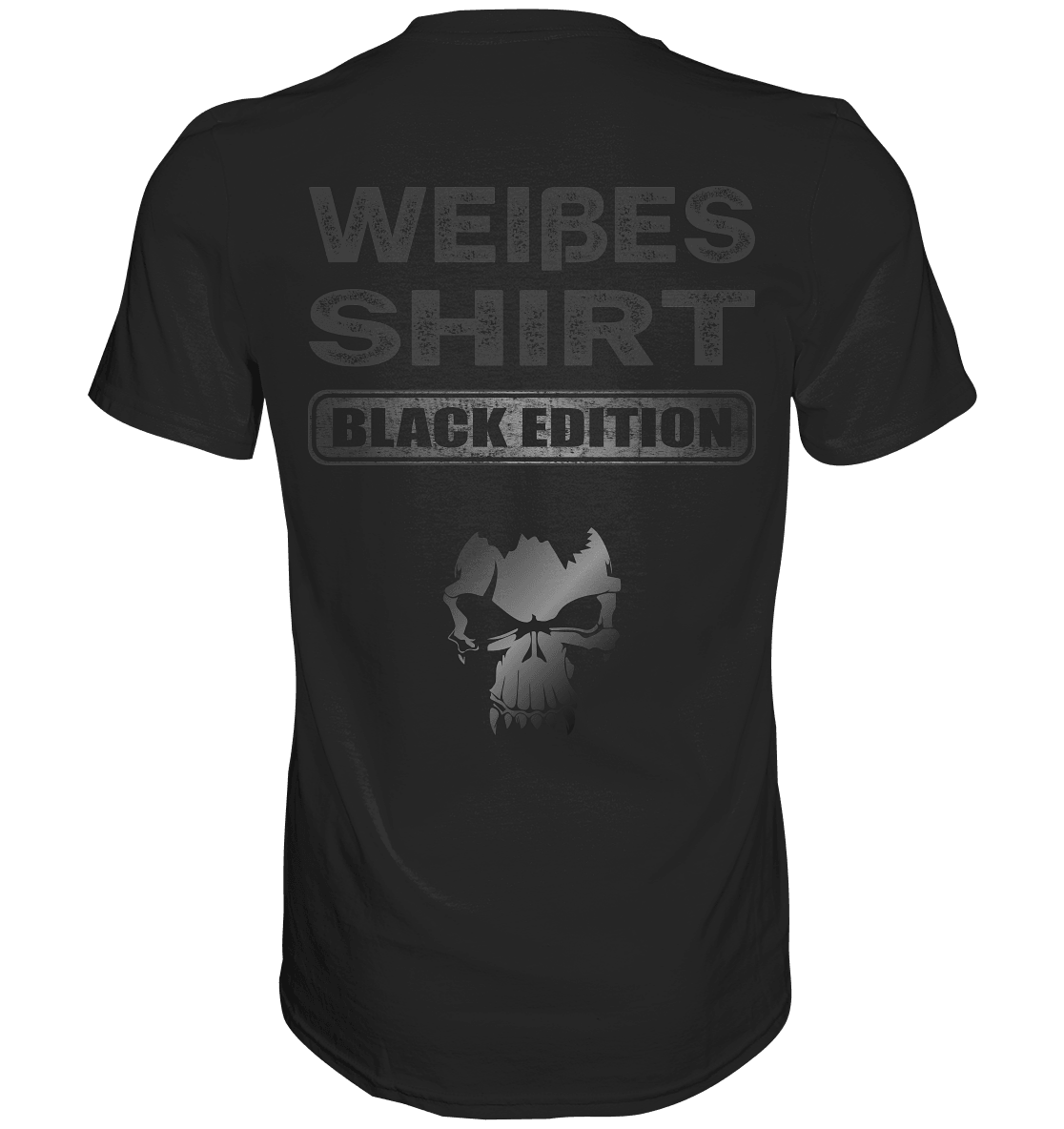 Weißes Shirt IV - Black Edition - Backprint