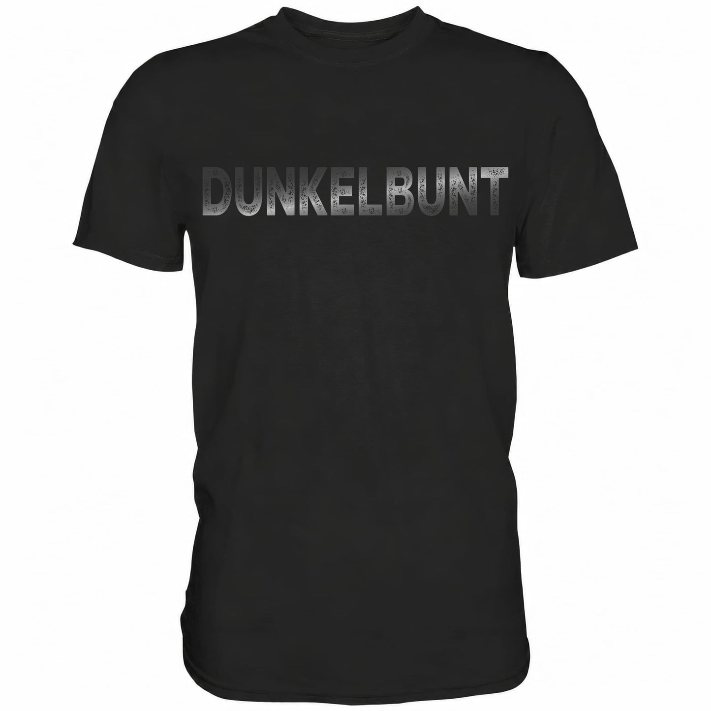 Schwarzes Shirt mit lustigem Totenkopf Spruch Dunkelbunt
