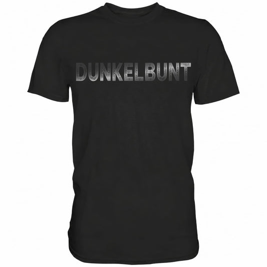Schwarzes Shirt mit lustigem Totenkopf Spruch Dunkelbunt