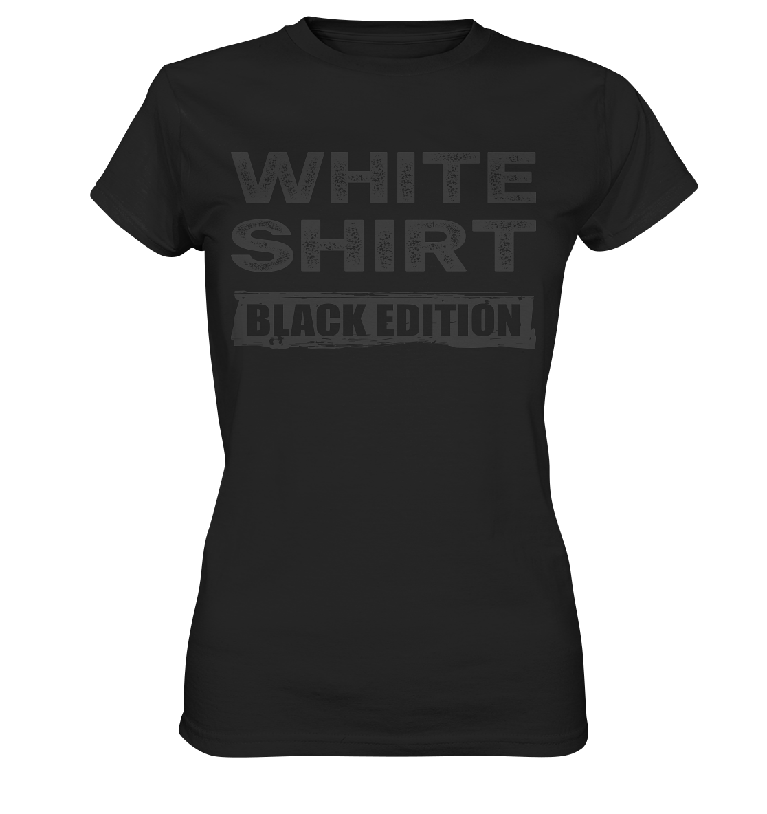 White Shirt - Black Edition - Ladies Shirt