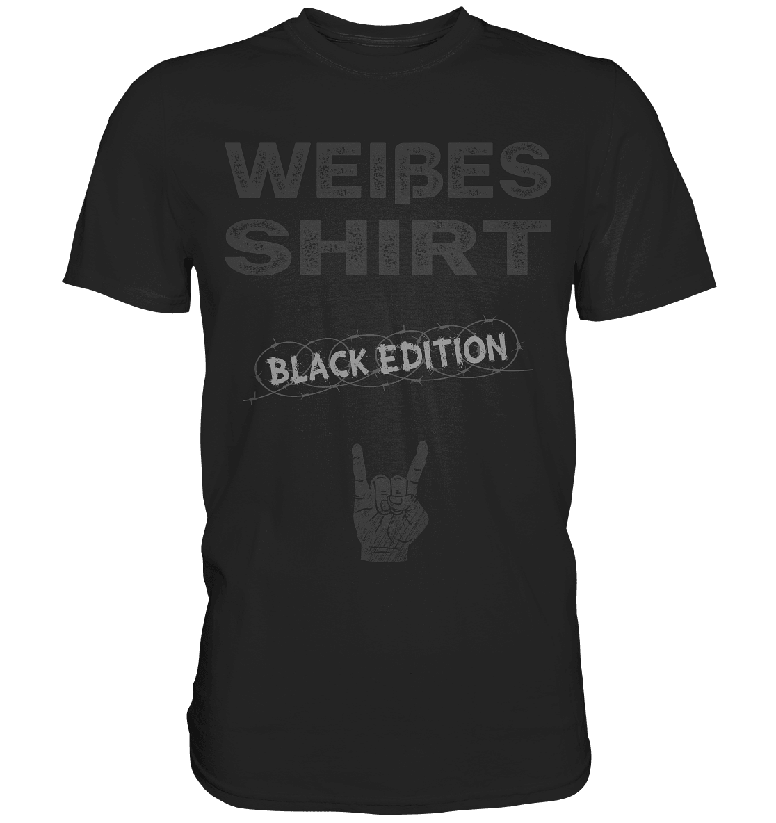 Weißes Shirt VI - Black Edition - Totally Wasted