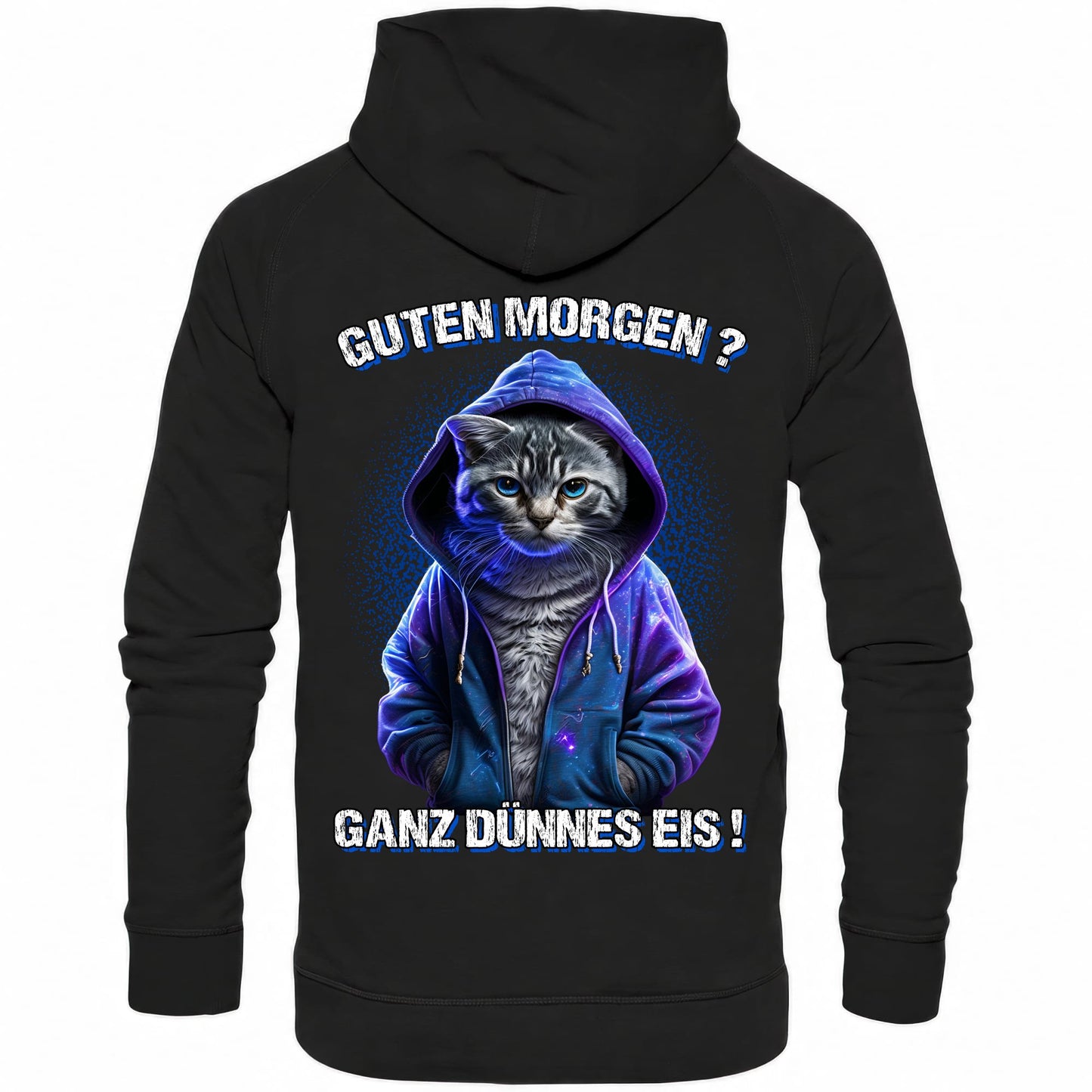 Guten Morgen? Ganz dünnes Eis! - Backprint Hoodie - Totally Wasted
