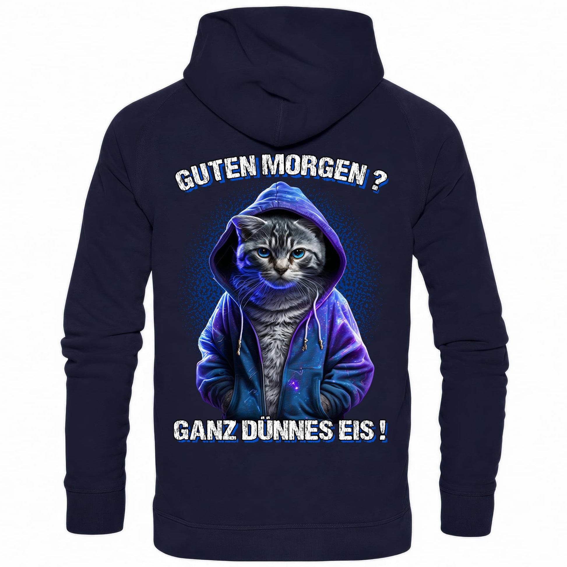 Guten Morgen? Ganz dünnes Eis! - Backprint Hoodie - Totally Wasted