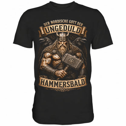Schwarzes T-Shirt mit sarkastischem Spruch Hammersbald II