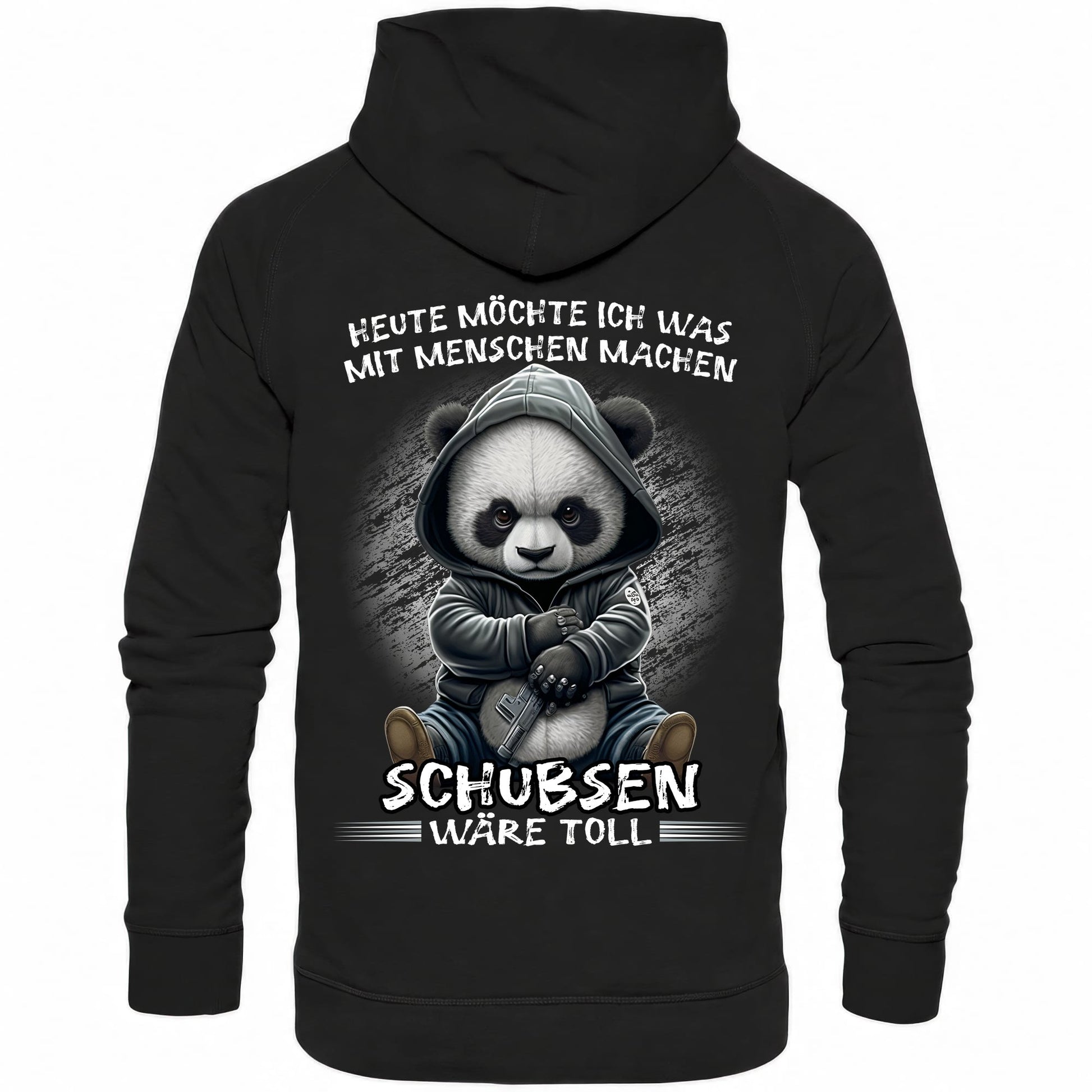 Heute möchte ich was mit Menschen machen..II - Backprint Hoodie - Totally Wasted
