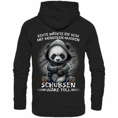 Heute möchte ich was mit Menschen machen..II - Backprint Hoodie - Totally Wasted