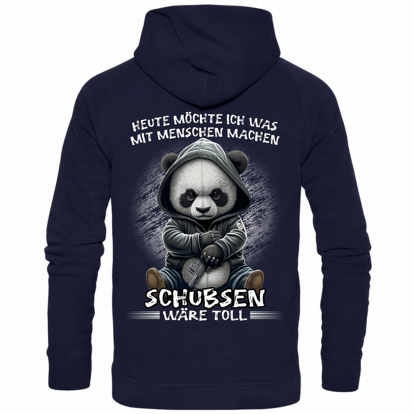 Heute möchte ich was mit Menschen machen..II - Backprint Hoodie - Totally Wasted