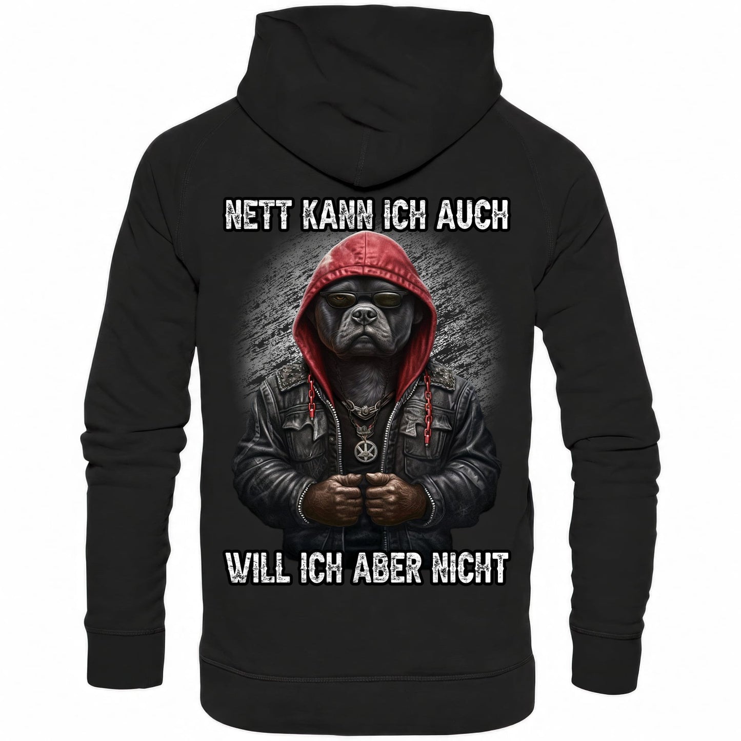 Nett kann ich auch - Will ich aber nicht - Backprint Hoodie - Totally Wasted