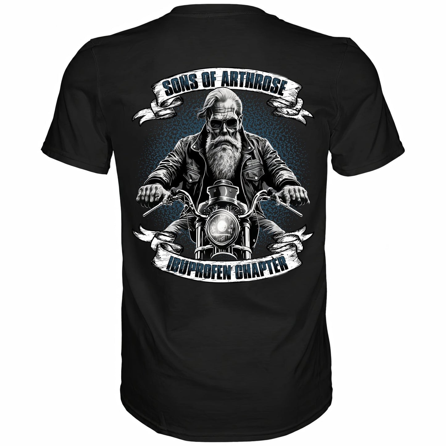Schwarzes Shirt mit witzigem Spruch Sons of Arthrose - Ibuprofen Chapter
