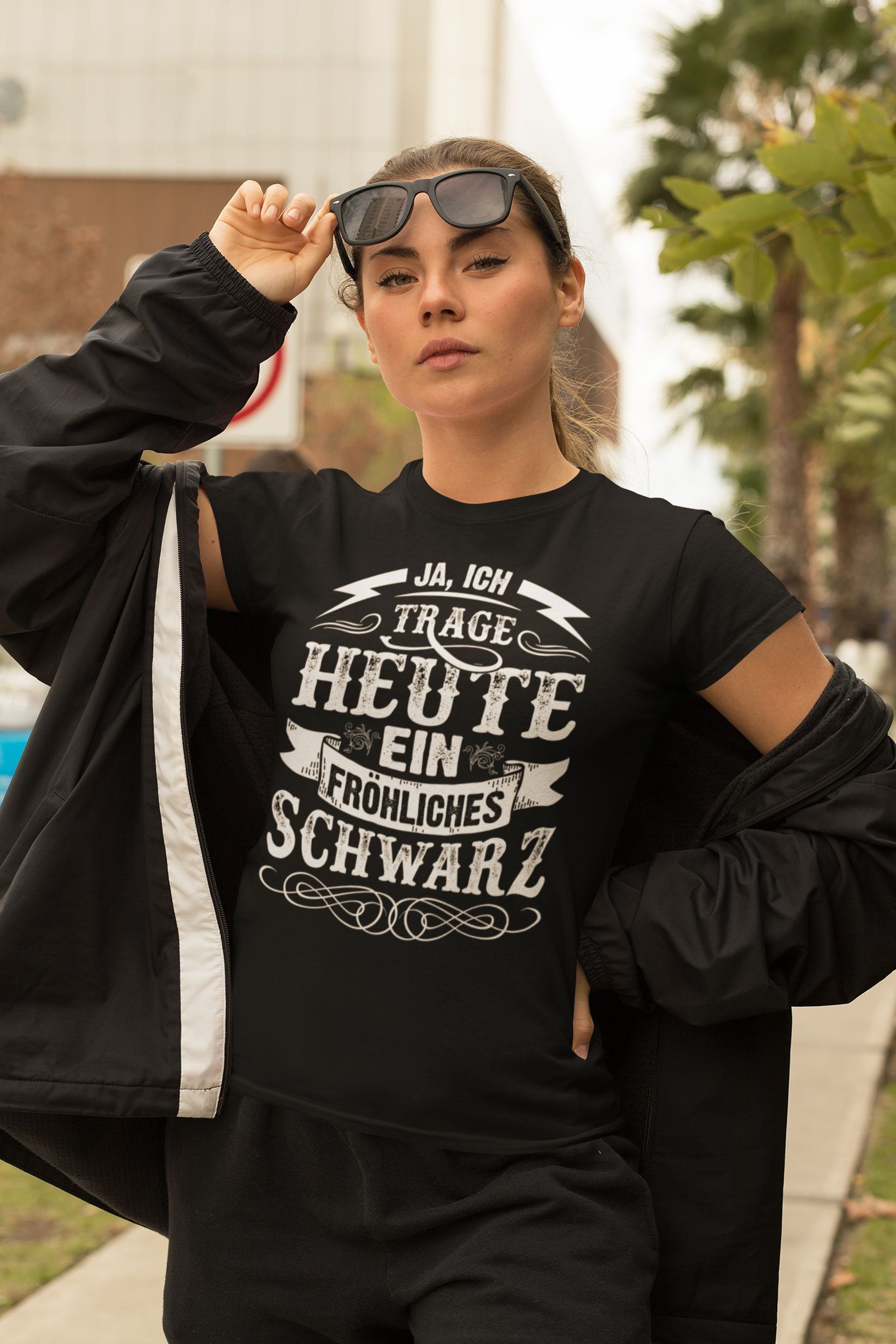 Ja ich trage heute ein fröhliches Schwarz - Shirt - Totally Wasted