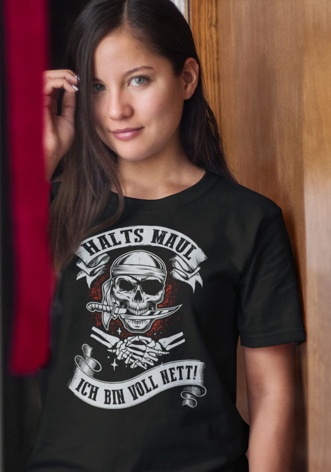 Halts Maul ich bin voll nett! - Ladies Shirt - Totally Wasted