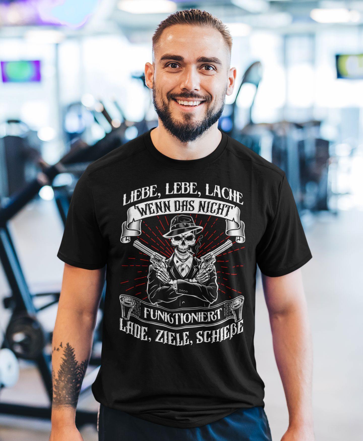 Liebe lebe lache, wenn das nicht funktioniert, lade ziele schieße - Shirt - Totally Wasted